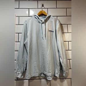 Light Blue Adidas Hooded Long Sleeve T-Shirt